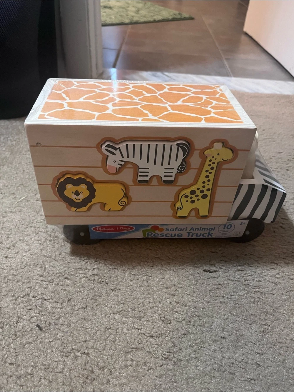 Melissa & Doug Safari Animal Rescue Truck Puzzle - Orange, White, Yellow, Black